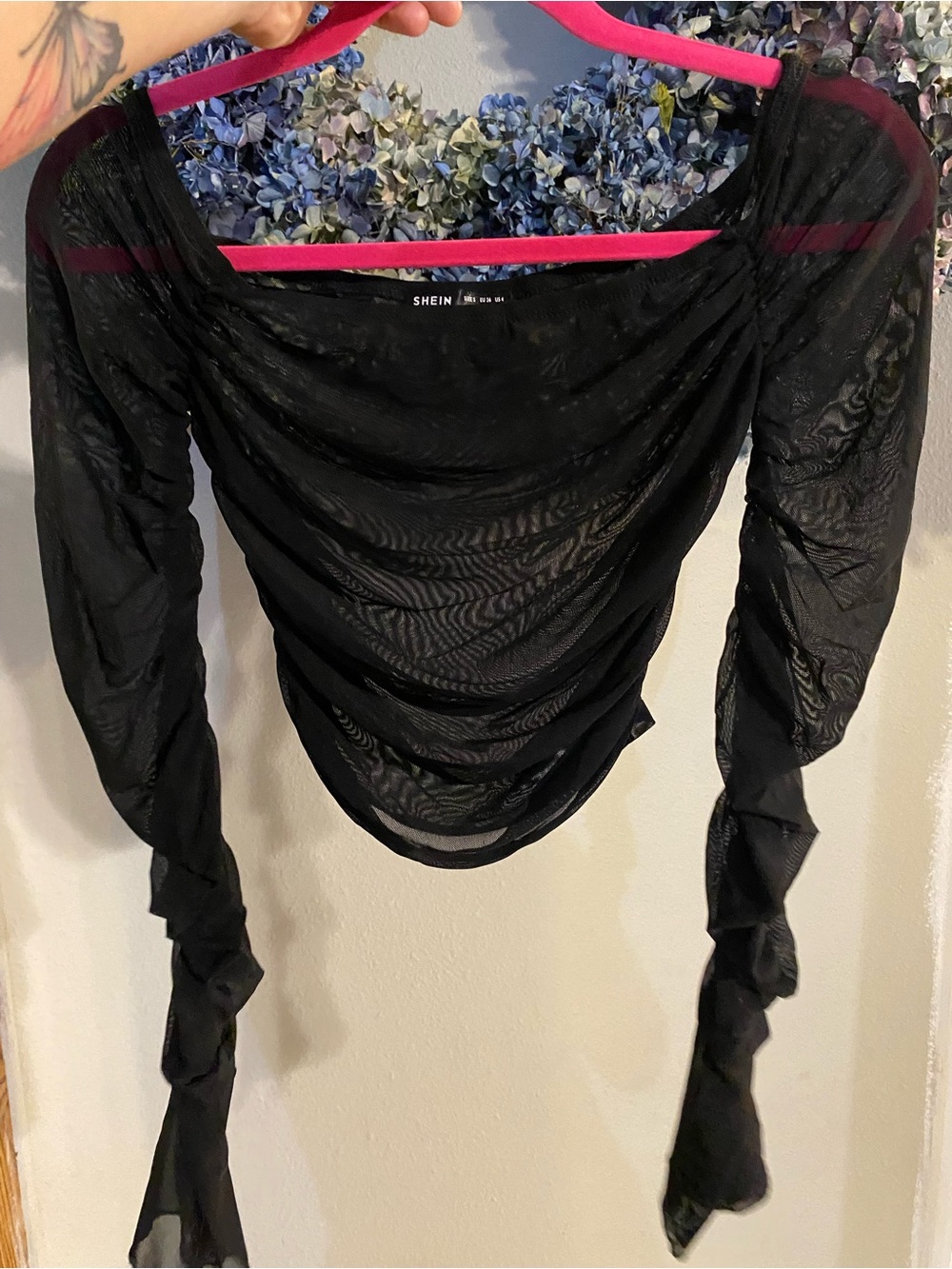New mesh crop top